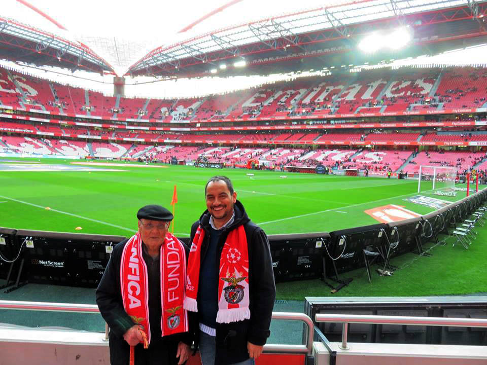 Sul Informação - António Manuel Rosa celebrou 100 anos com visita ao Estádio da Luz para assistir a jogo