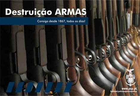 Sul Informação - PSP destruiu hoje 3050 armas de fogo e brancas