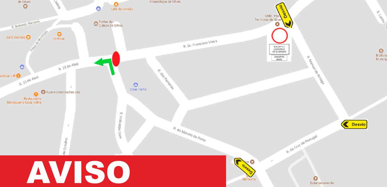 Sul Informação - Obras no Centro Histórico de Silves interditam Rua Dr. Francisco Vieira