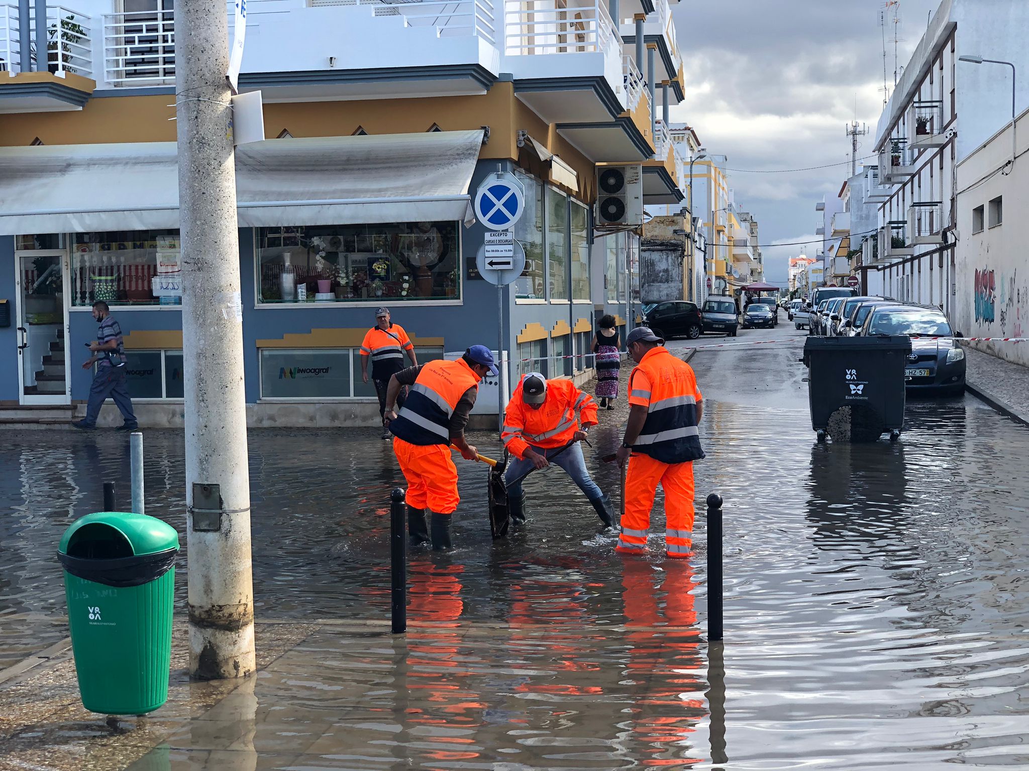 Sul Informação - Chuva forte provoca inundações em Vila Real de Santo António, Monte Gordo e Alagoa