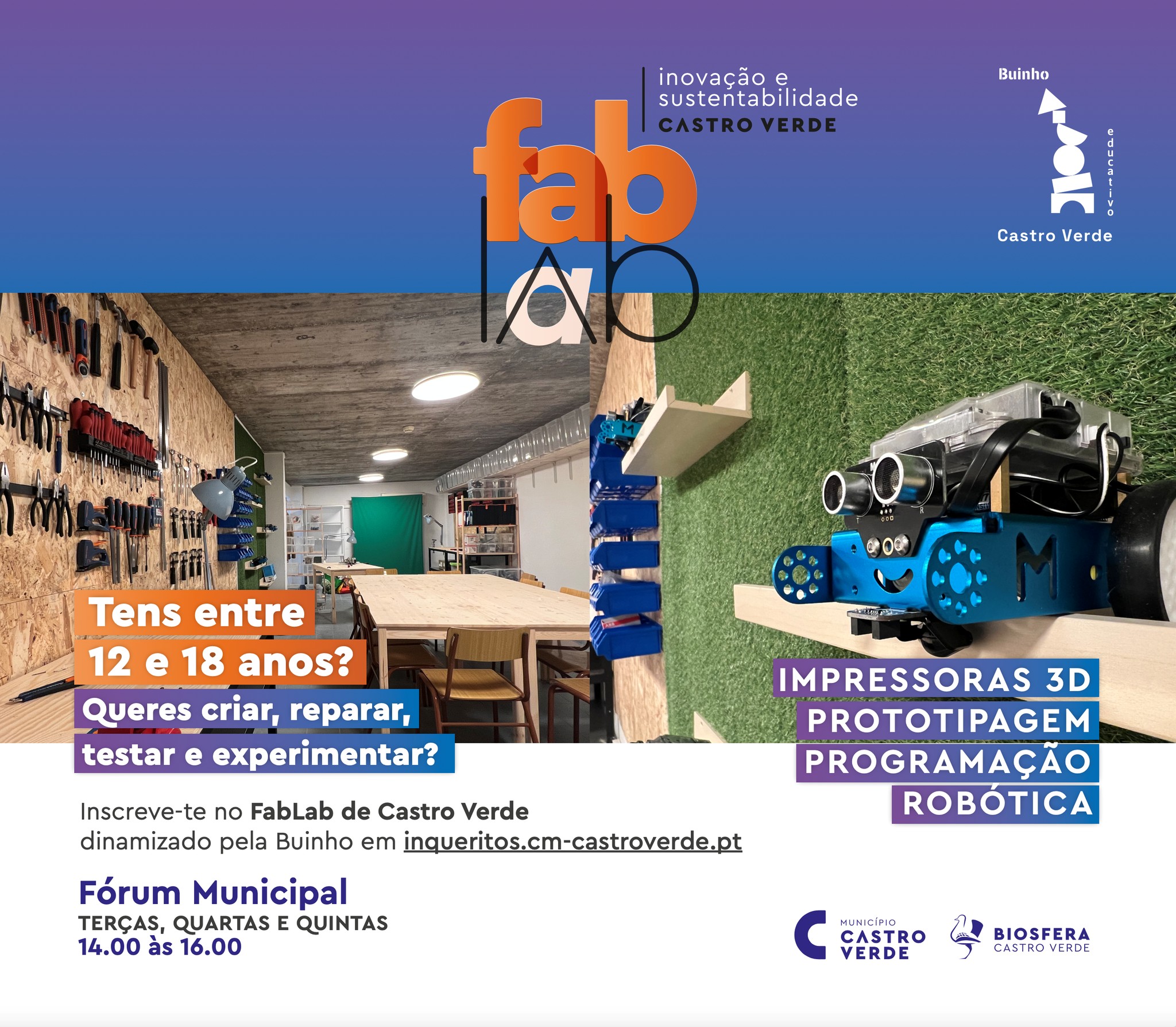 Sul Informação - Jovens de Castro Verde podem inscrever-se no novo FabLab