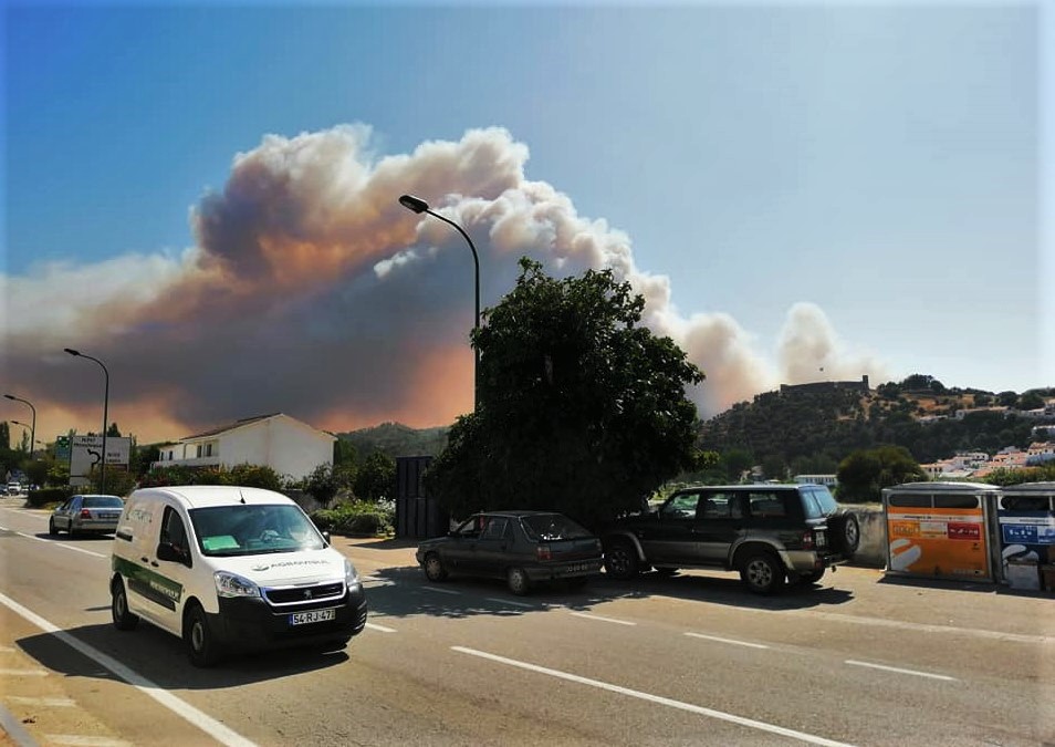 Sul Informação - Fogo entre Monte Clérigo e Arrifana «está a lavrar com grande intensidade»