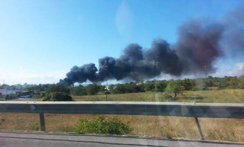 Sul Informação - Incêndio em armazém de pneus perto de Algoz mobiliza bombeiros (atualizada)