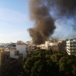 Sul Informação - Cobertura de prédio «ardeu na totalidade» na Baixa de Faro [com fotos]