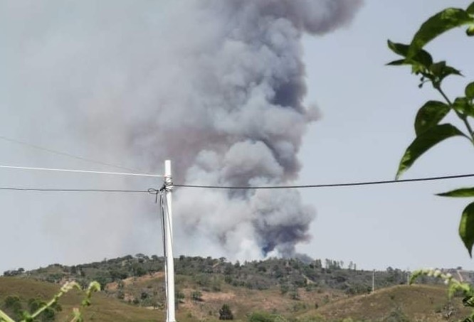 Sul Informação - Sete meios aéreos combatem incêndio em São Marcos da Serra