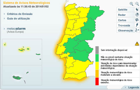 Sul Informação - Temporal volta a colocar costa ocidental sob Aviso Laranja