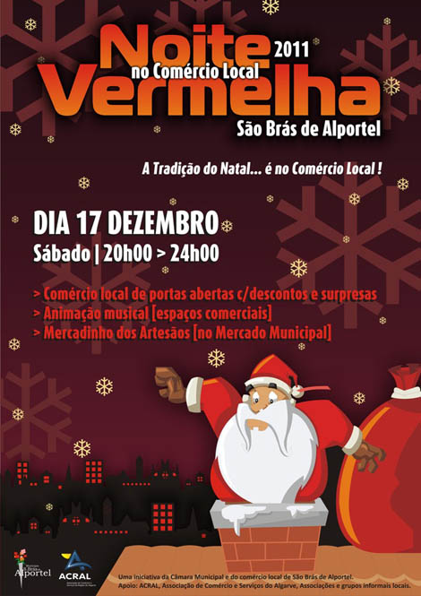 Sul Informação - Noite Vermelha dá cor à Tradição do Natal no Comércio Local de São Brás de Alportel
