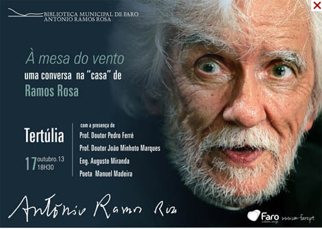 Sul Informação - Biblioteca de Faro recorda Ramos Rosa com tertúlia no dia em que ele faria 89 anos