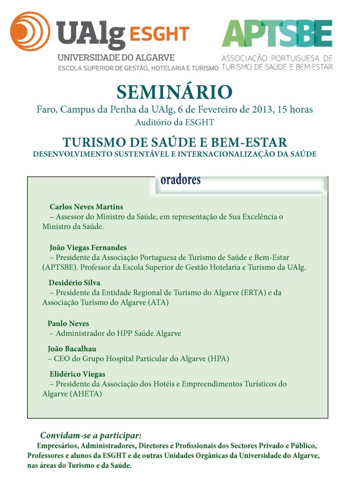 Sul Informação - Escola Superior de Gestão, Hotelaria e Turismo debate «Turismo de Saúde e Bem-Estar»