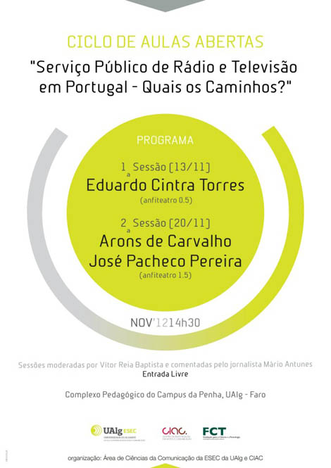 Sul Informação - Cintra Torres, Arons de Carvalho e Pacheco Pereira debatem «Serviço Público de Rádio e Televisão em Portugal – Quais os Caminhos»