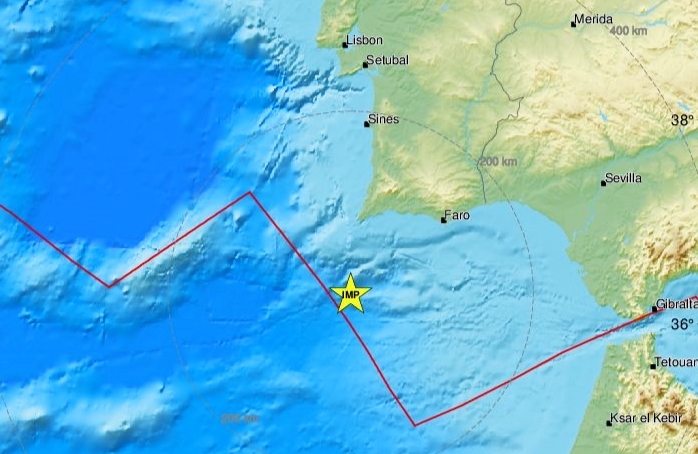 Sul Informação - Sismo desta tarde a Sul do Cabo de S. Vicente foi sentido em Lagoa