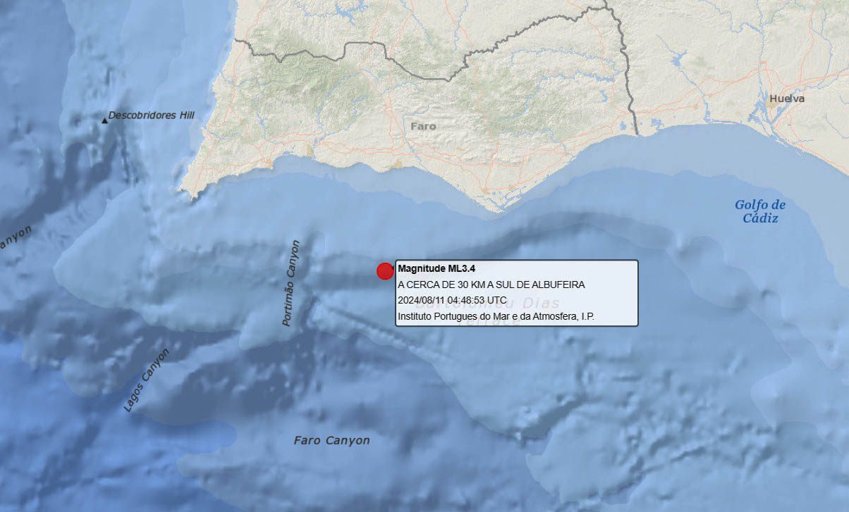 Sul Informação - Sismo desta madrugada ao largo de Albufeira foi sentido