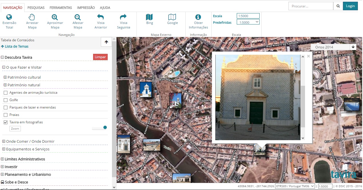 Sul Informação - Site de Informação Geográfica de Tavira foi atualizado e está mais intuitivo