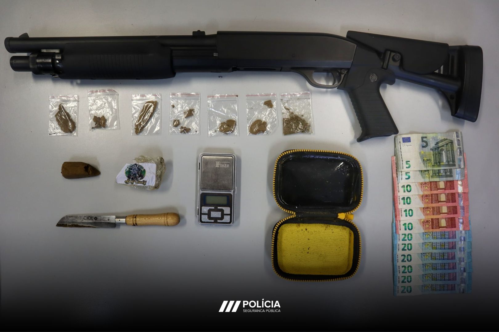 Sul Informação - Jovem de 19 anos suspeito de ameaça com arma de fogo detido por tráfico de droga