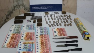 Droga apreendida em Faro PSP