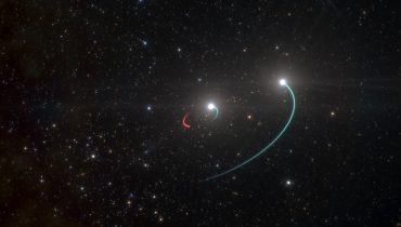 Artist’s impression of the triple system with the closest blac