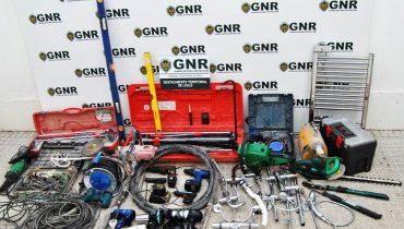 Ferramentas apreendidas gnr