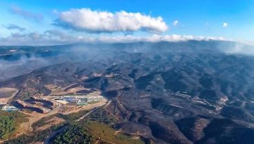 Fogo em Monchique e Portimão_foto aérea_Rui Vilarinho