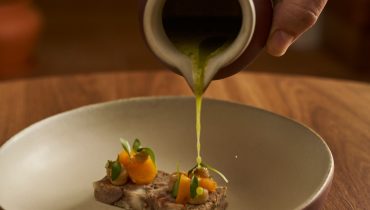 Forno da Telha - Cabeça de Xara com Dióspiros e Vinagrete de Poejo|Forno da Telha - Vinho de Talha|Forno da Telha - Sopa de Panela