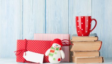 Hot chocolate cup and christmas gifts
