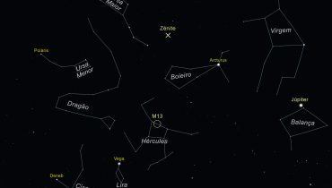 O céu “por cima das nossas cabeças” no dia 13 de junho de 2018