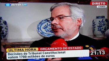 O presidente do Tribunal Constitucional após o anúncio do chumbo