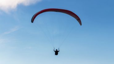Parapente_Depositphotos_123762736_L|Paraglider flying in blue sky.