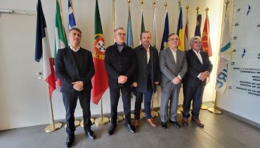 Presidentes dos cinco municípios da CIMAL. (esq. para dir.) Hélder Guerreiro (Odemira)