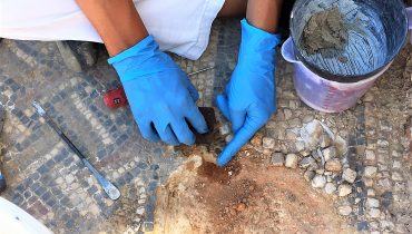 Ruínas Romanas Milreu restauro mosaicos