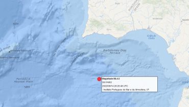 Sismo ao largo de faro Agosto 2022