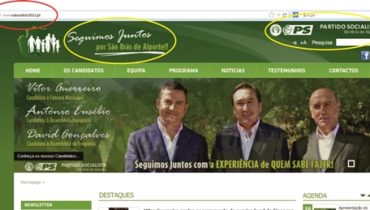 Site de Rui Eusébio é agora link para o do PS de São Brás
