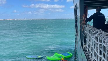 Resgate de kitesurfista