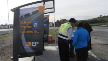 Portagem eletrónica junto à Ponte do Guadiana