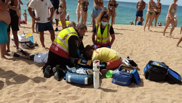 salvamento na praia